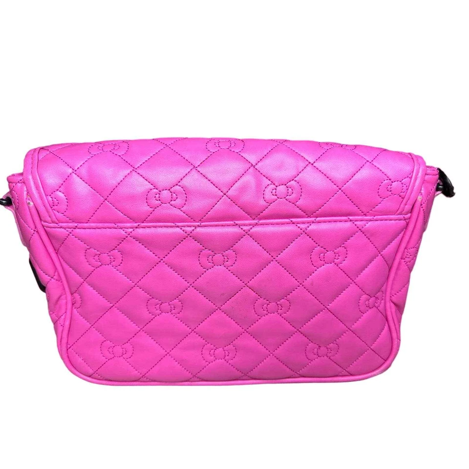 Bolso de hombro Sanrio KAWAII Hello Kitty acolchado rosa raro Foto 3 de 4