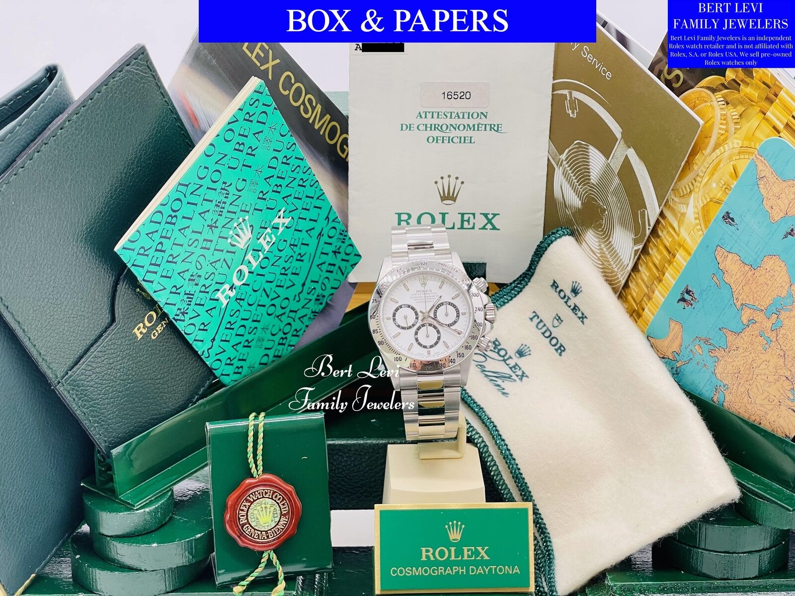 Rolex Daytona Zenith 16520 Box & Papers Oyster Perpetual Stainless Steel  1998