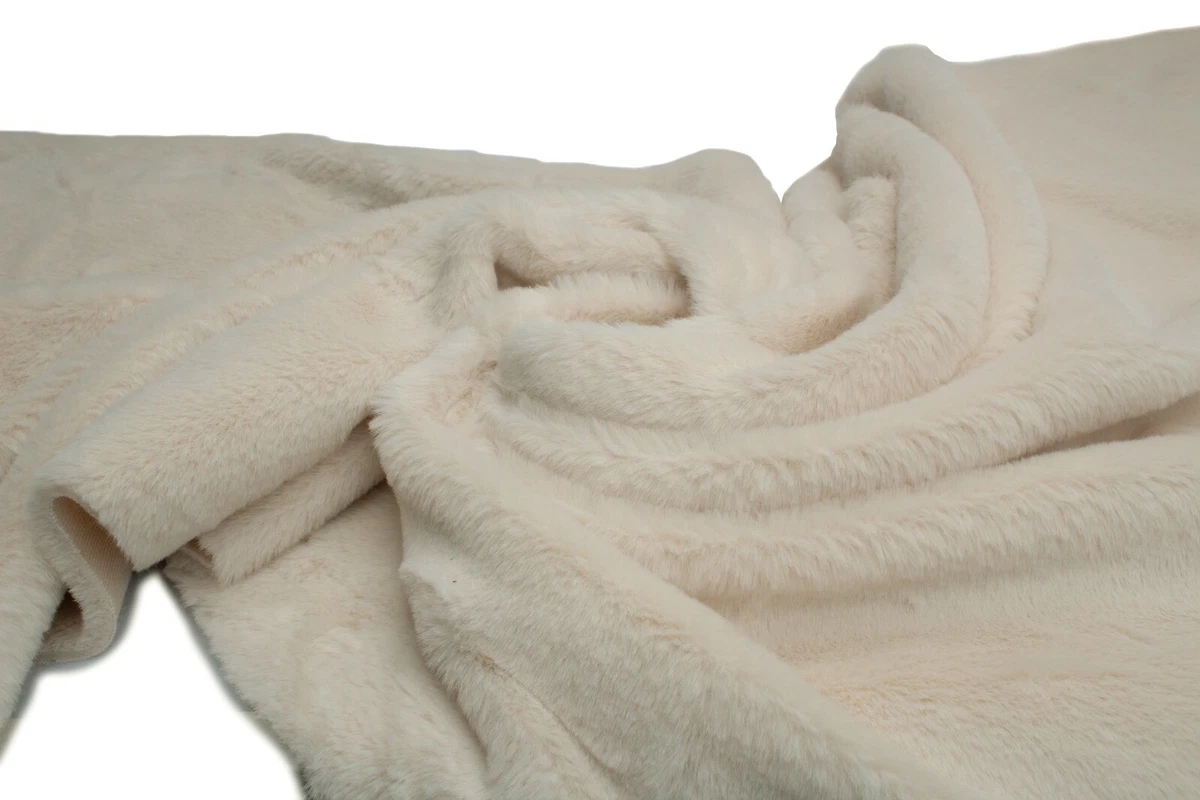 2 Rotoli Di Pelliccia Sintetica Bianca Per Hobby E Fai Da Te: 1,8m X 5cm (soffice 10cm) Per Barba Di Natale, Costumi E Peluche