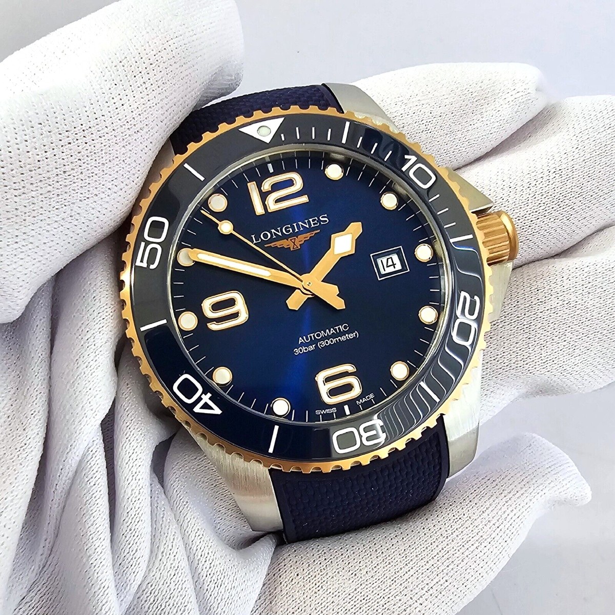 Longines Hydroconquest Automatic 43mm Blue Rose Gold Men's Watch