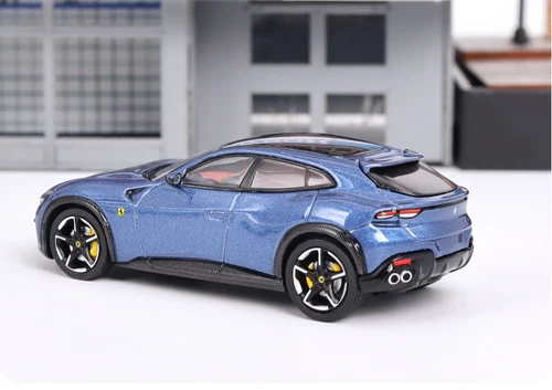 Funny Model 1/64 Ferrari Purosangue SUV Blue Diecast car Model - Picture 5 of 12