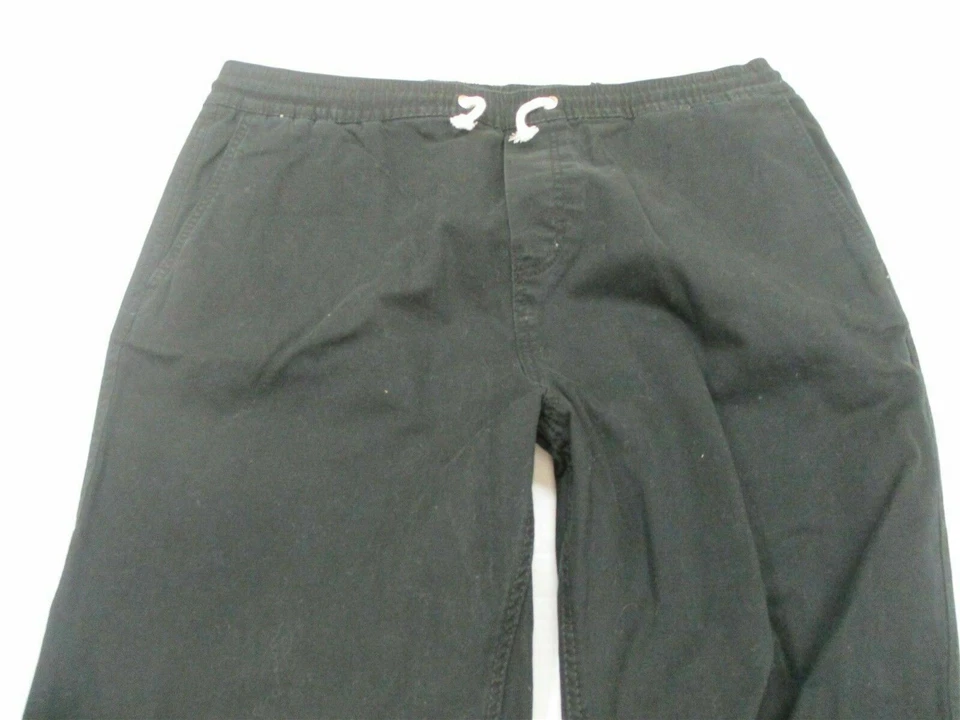 Новые брюки H&M молодежный размер 14Y хлопок повседневные плоские спереди черные на молнии  - Изображение 2 из 4