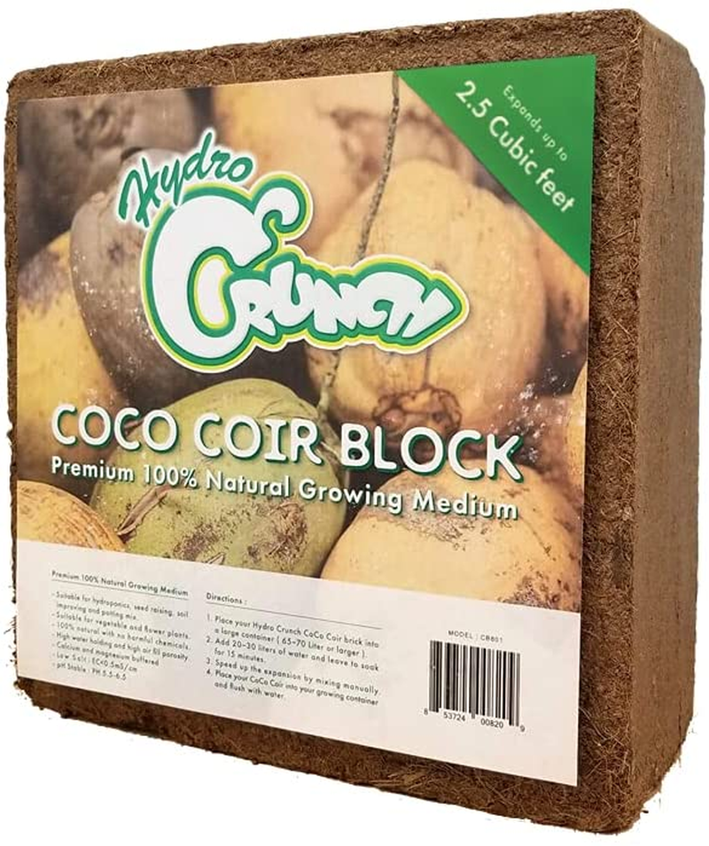 Coco Coir Block 11 Lb. Soil Conditioner For All Plant Type Natur