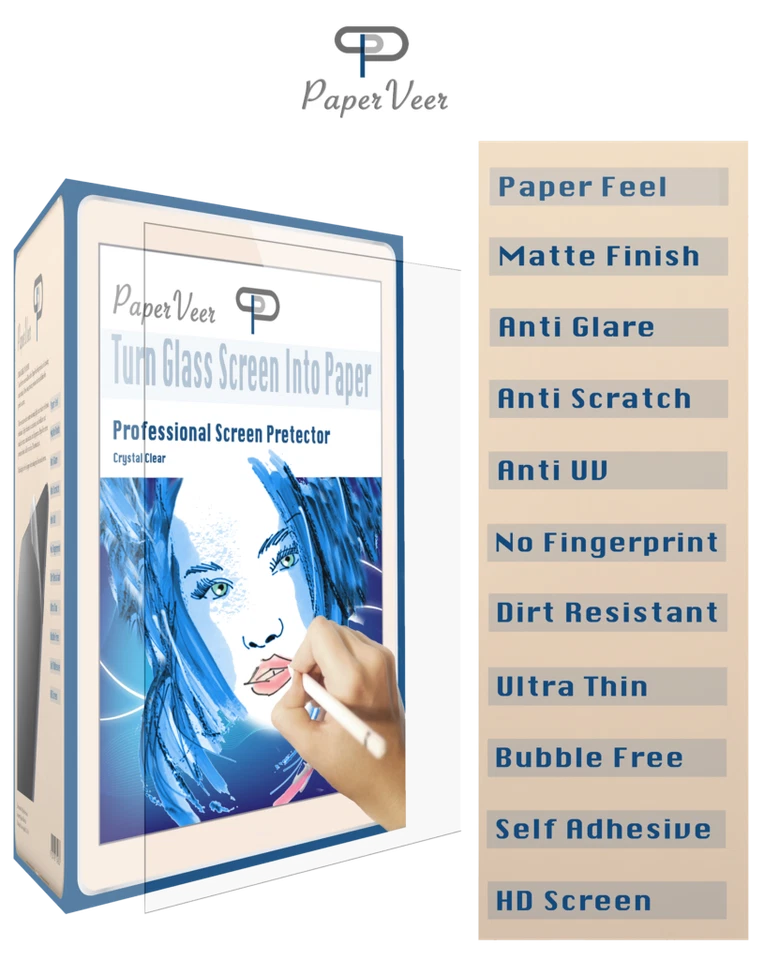 PaperVeer Japan material Matte Finish Film Anti-Glare Screen For Samsung Tablets - Image 3 of 4