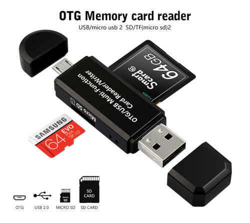 Lector de tarjetas de memoria OTG multifunción 4 en 1 / / Micro SD 5055898206664 | eBay