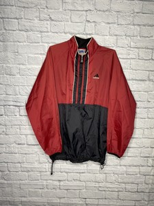 adidas vintage windbreaker jacket red