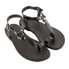 Men's Salento Summer Sandals MADE IN ITALY Slave Leather Leather Black