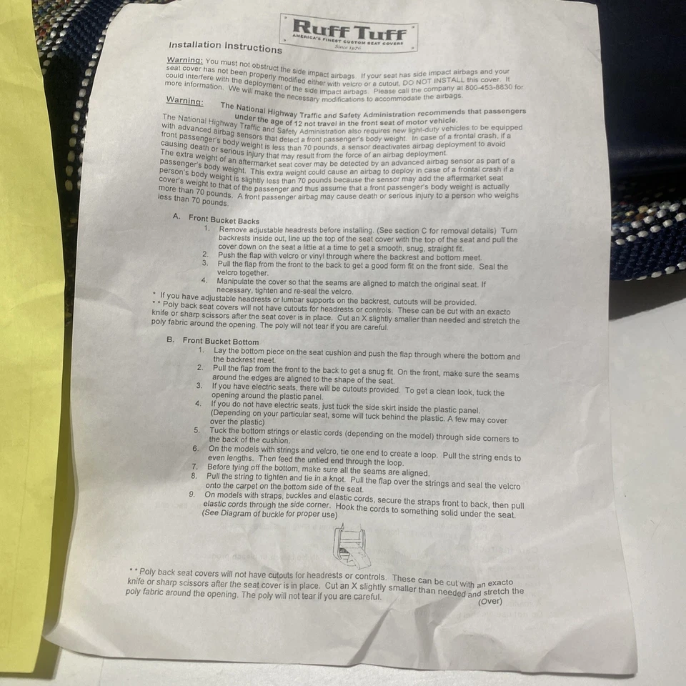 Ruff Tuff 座椅套适用于 1993 年 GMC C/K 1500/2500/3500 普通驾驶室 60/40 分体 — 第 2/4 张图片