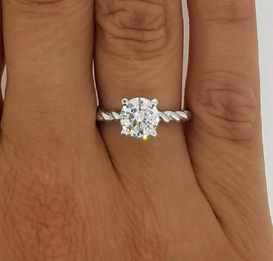Twisted rope shop engagement ring setting