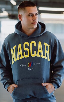 NASCAR Fleece Hoodie 3X XXXL NEW Embroidered Stitching Heavyweight