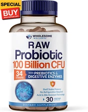Organic Raw Probiotics 100 Billion CFU, Dr Formulated for Women and Men, Complet