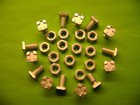  10 to 100 Greenhouse square head 11mm aluminium bolts+nuts (see also our clips