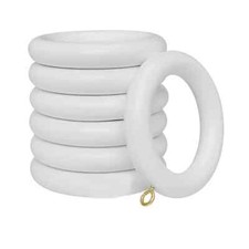 Kirsch Wood Trends Classic Rings, for 1-3/8" pole, White # 5602BB025 gold eyelet