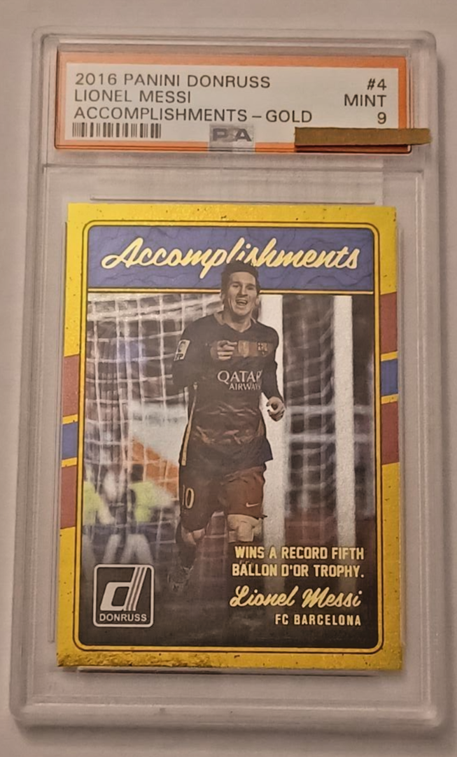 LIONEL MESSI 2016 Panini Donruss Gold Accomplishments D
