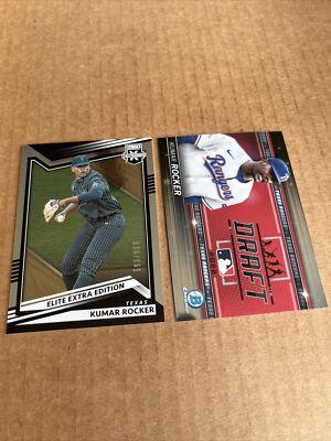 KUMAR ROCKER RC 2022 Elite Extra BLACK SP #3 & Bowman Chrome DRAFT #BDN10 (c8)