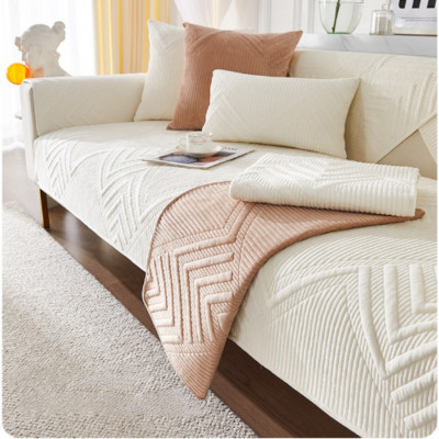Plush Nordic Universal Sofa Towel Anti-slip Combination Couch Cushion Slipcover