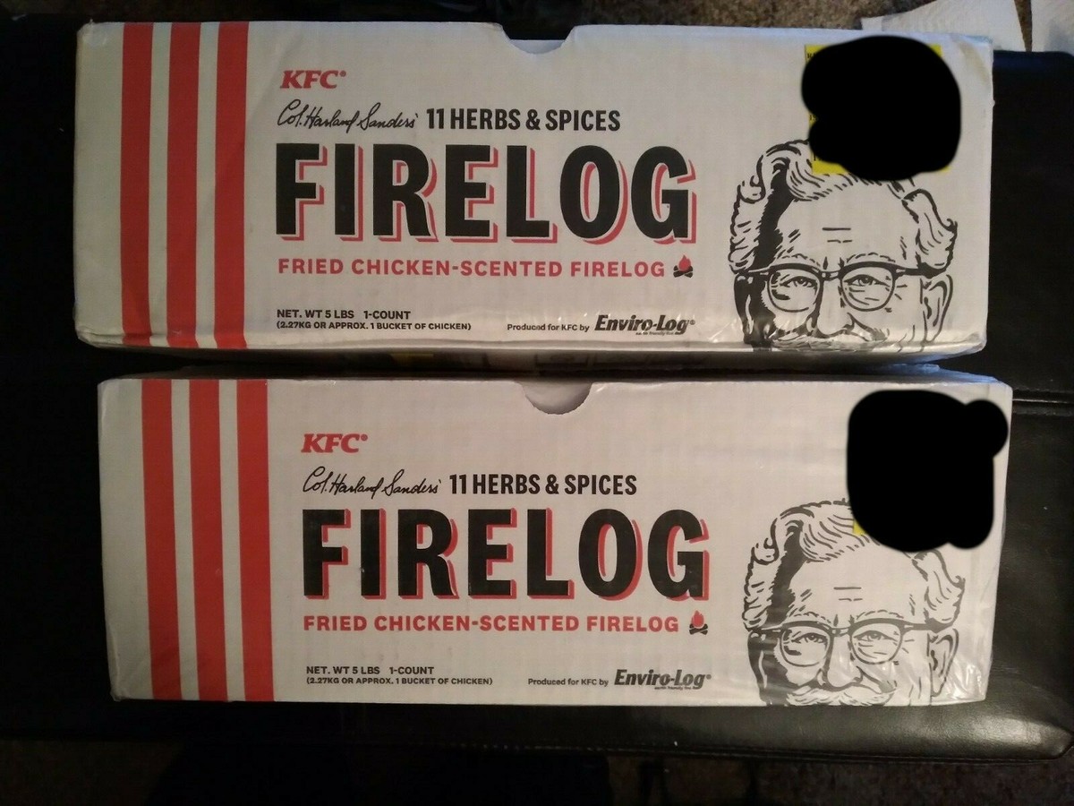 BRAND NEW KFC FIRE LOG 11 HERBS AND SPICES ENVIROLOG KENTUCKY