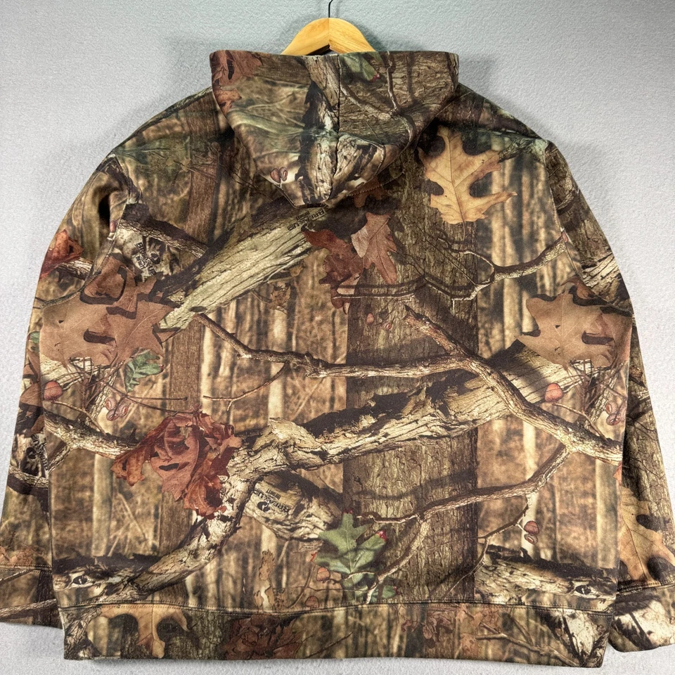Sudadera con Capucha Mossy Oak Para Hombres 3XL Marrón Bordado Logo Polar Peso Pesado Foto 2 de 4