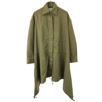 LOEWE Anagram Patch Fishtail Mods Hoodie S2101370SI Khaki S Used MESC-0