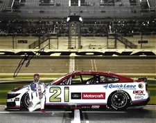 2025 Josh Berry Rotorcraft Wood Brothers Daytona 500 Signed Auto 8x10 Photo COA