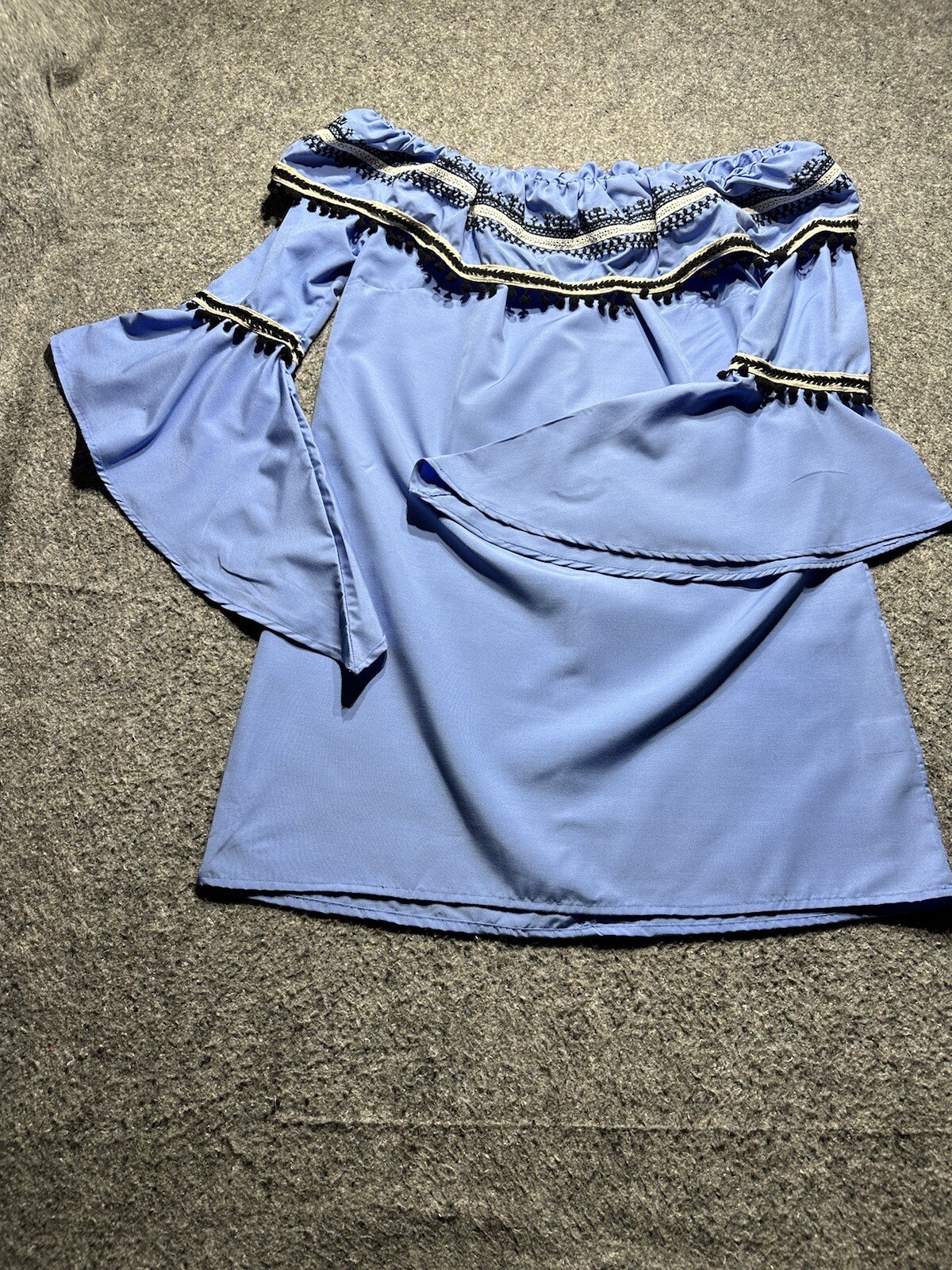 True Destiny Women's Size S Off The Shoulder Boho Lightweight Butterfly Sleeves