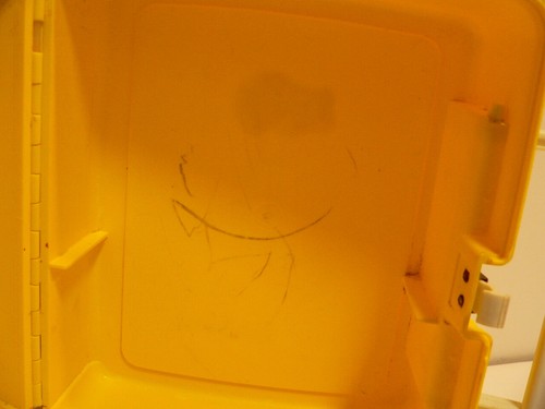 Vintage 1978 Garfield Lunch Box Yellow Plastic No Thermos - Picture 8 of 10