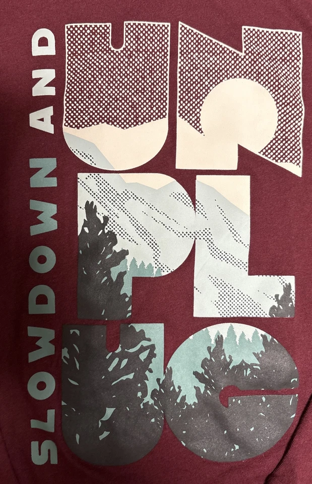 NWOT SONOMA BOYS LONG SLEEVE SOFT CREW SHIRT “SLOW DOWN AND UNPLUGGED”SZ L14-16 - Image 2 of 4