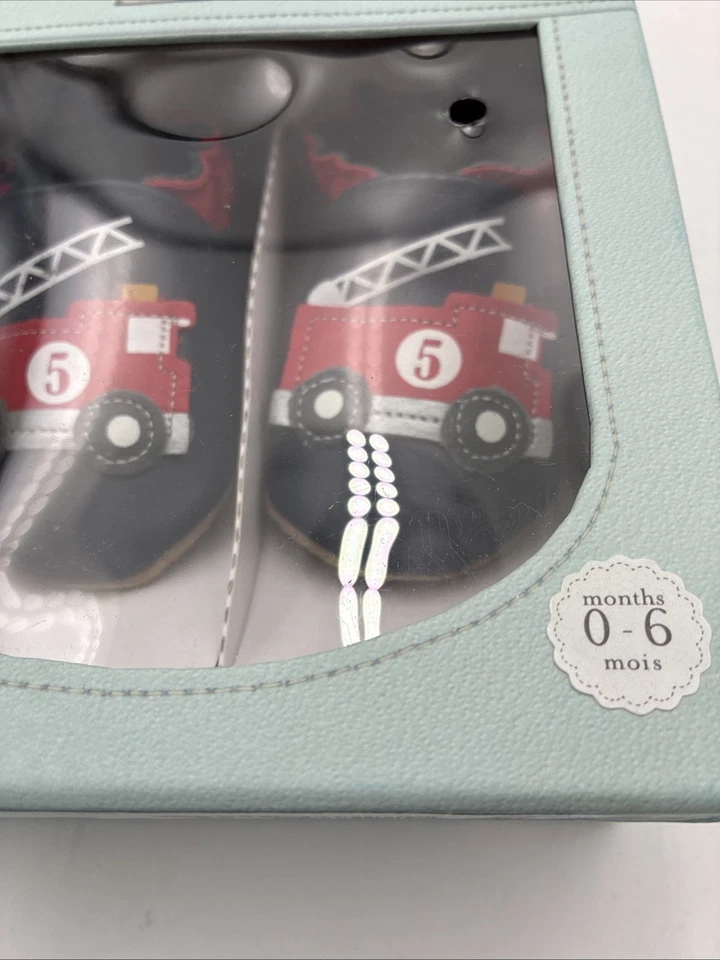 Robeez Bebé Niño Camión de Bomberos Bomberos Suela Suave Zapatos Talla 0-6 Meses Foto 4 de 4