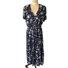 Christy Dawn The Dawn Dress in Navy Flowers Size XXL XX-Large