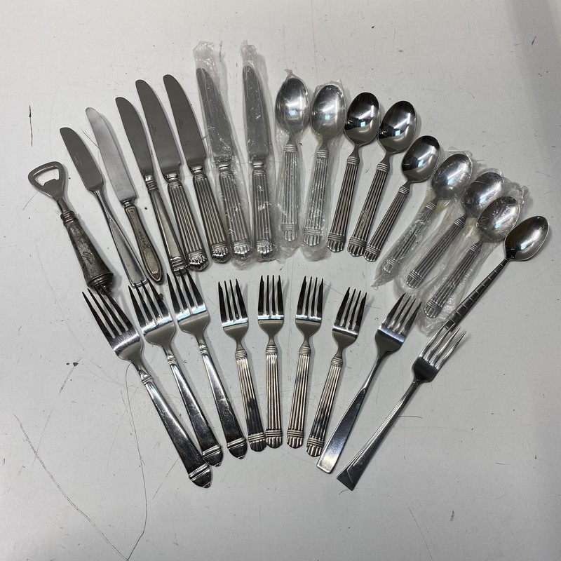 Wallace Farberware Rogers Suite 1970 Stainless Flatware Mixed Silver Plate