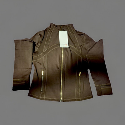 Lululemon Women s 10 (M) Expresso Jacket Full Zip Zipped Pockets Long Sleeve 