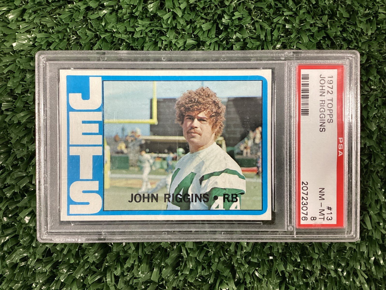 John Riggins 1972 Topps #13 PSA 8 (RC) New York Jets