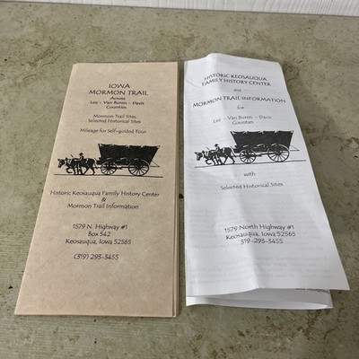 VTG Folded Brochures Iowa Mormon Trails USA