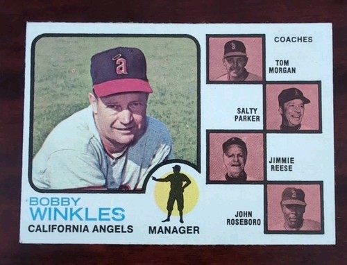 1973 Topps - California Angels Bobby Winkles #421 Orange NM-MT - Picture 1 of 2