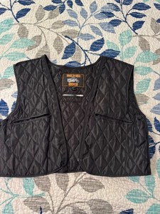 Black Vest zip in Liner Silver Bike Size XL
