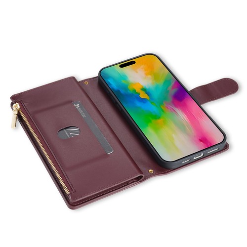 For Various Phone Crossbody Zipper Flip Leather Card Wallet Case Bag Stand Cover - Picture 13 of 19