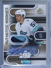 2022 Upper Deck SP Game Used Gold Premium Memorabilia 9/10 Shane Wright Auto dk8