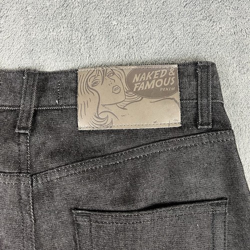 NAKED FAMOUS Easy Guy Black Boost Denim Cotton Blend Mens Pants Jeans 30x30 - Picture 7 of 10