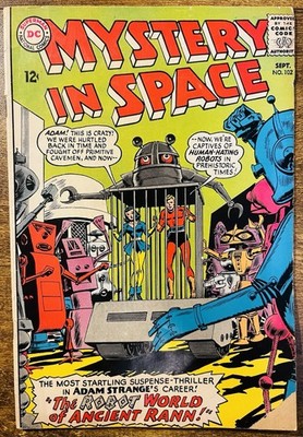 MYSTERY IN SPACE 102 THE ROBOT OF ANCIENT RANN ADAM STRANGE DC COMICS 1965