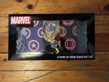 Marvel Socks NWT  s 5 Pairs Hyponline Thor Hulk Captain America Black Panther