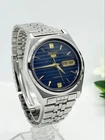 Seiko 5 7009 876A Vintage Automatic Watch Navy Dial 1981 Working japan