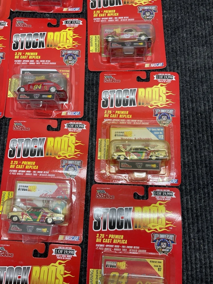 NASCAR RACING CHAMPIONS STOCK RODS/HOT RODS 3.25" PREMIER DIE CAST LOT OF 16 - Image 4 of 4