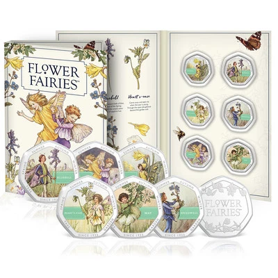 Limited Edition Flower Fairies Silver Colour Coins Spring Collector Volume 1