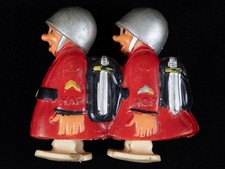 Vintage Marx Hap  Hop Red Soldier Figures   Hard Plastic Army Pair   Tested