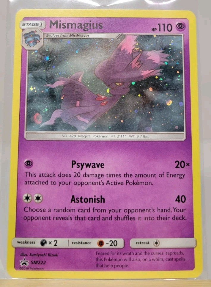 MISMAGIUS - SM222 Cosmos Holo Promo Sun & Moon Pokemon Near Mint