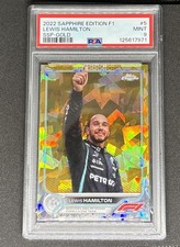 2022 Topps Chrome Sapphire Formula 1 F1 Lewis Hamilton #5 IV SP Gold 2/50 PSA 9