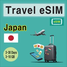 [eSIM] Japan Travel SIM Card, 3-30 Days, 3-10GB, QR Code, Fast Delivery