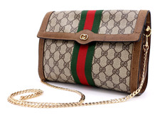 Borsa a tracolla Gucci Vintage Ophidia Sherry tracolla catena marrone classica autentica