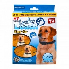 2 in 1 Retractable Leash and Collar for Dogs - L/XL - Magnetic - 36 - 80 pounds