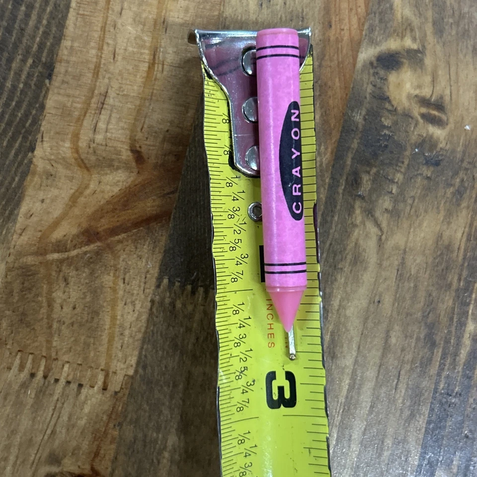 Vintage Pink Crayon Gold Tone Tie Bar Clip - Image 3 of 3